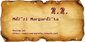 Mázi Margaréta névjegykártya